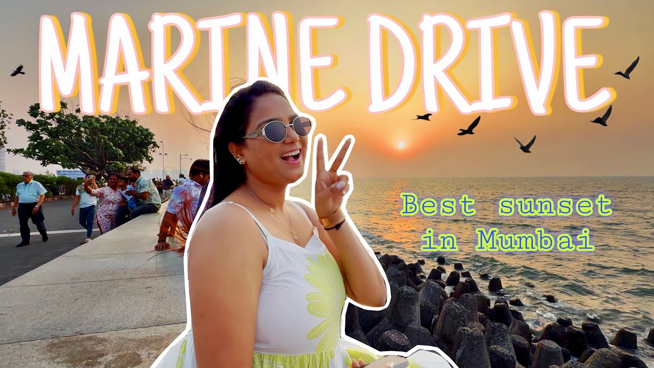 The Most Beautiful Sunset in Mumbai | Evening at Marine Drive #narimanpoint #vlog