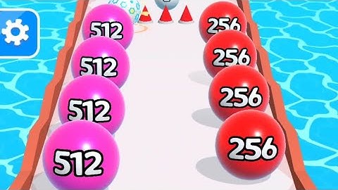 Ball Running 2048- All Levels Gameplay WALKTHROUGH Android, iOS (Level 33)