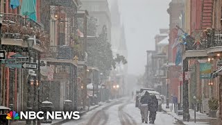 Freezing Temperatures Hit The South As High Winds Continue To Fuel California Wildfires