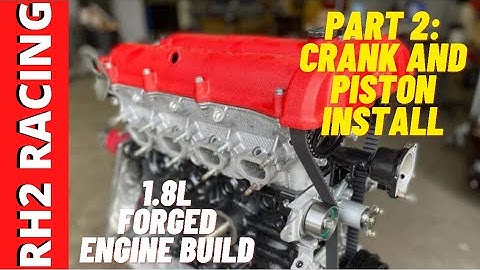 Miata 1.8L Forged Engine Build part 2 Crank and Piston install