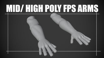 Mid/ High Poly FPS Arms Model - FPS Game With Unity & Blender