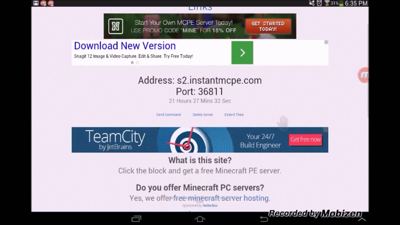 How To Create A Server On Mcpe For Free Instantmcpe Youtube