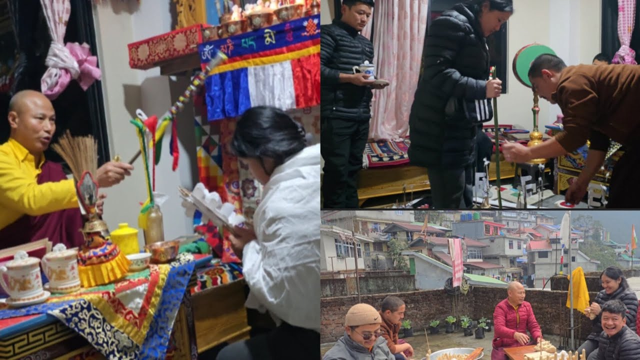 Buddhist rituals at a Sikkimese household. #prayer #family #faith - YouTube