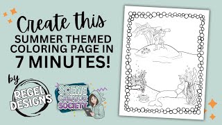 Create a Professional Coloring Page in 7 MINUTES | Scene Creator Tutorial (No Drawing Skills!)