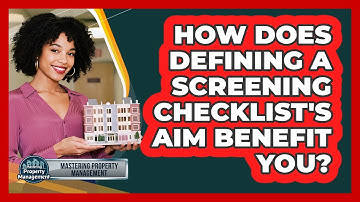 How Does Defining a Screening Checklist