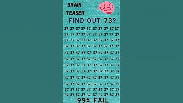 Find The Number 73 🧠 | Brain Teaser | General Knowledge #quiz #brainteasers #challenge