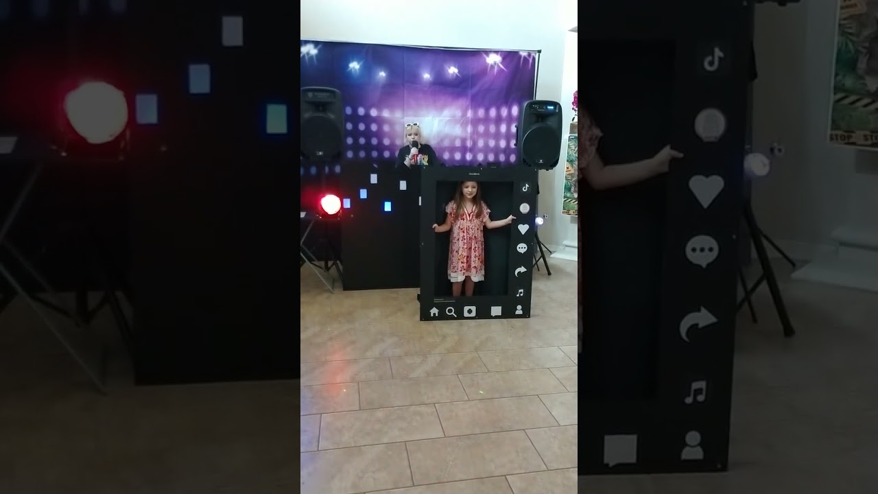 Houston DJ Party unexpected activities including TikTok photo prop at katy birthday party