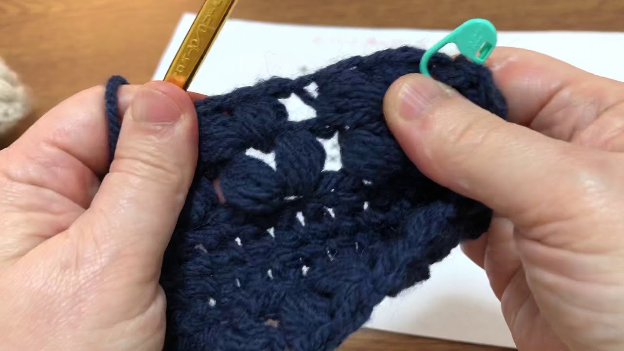 中長編み変わり玉編みを繰り返して編むと ハート模様になる これを動画にしてみました ゆるりかぎ針じかん 初心者歓迎編物教室 ニットバッグのオーダー