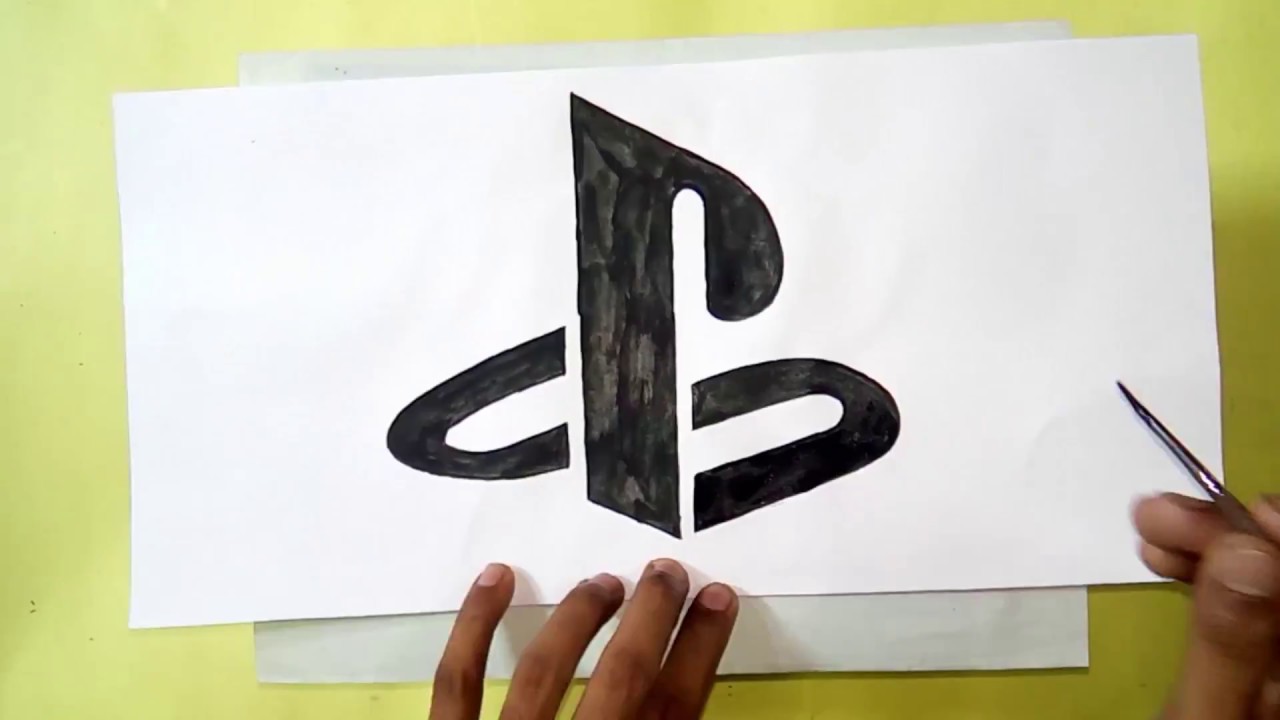 How To Draw The Playstation Logo Youtube