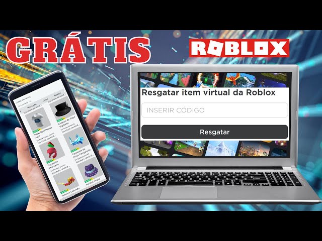 COMO USAR CÓDIGO NO ROBLOX PELO CELULAR E PC - ITENS GRÁTIS NO