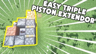 How To Make A Easy Triple Piston Extender // 1.17+ Java Minecraft