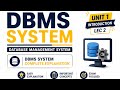 DBMS Lecture 2 🔥 | DBMS System Explained (Unit 1 Introduction)