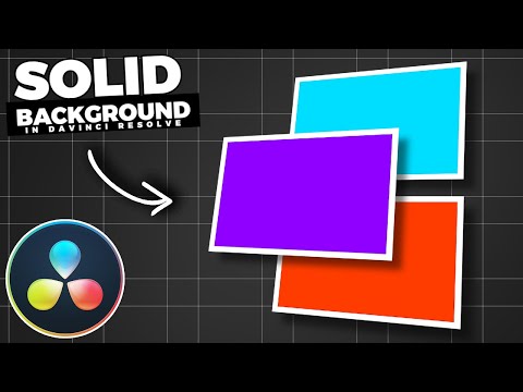 How To Add SOLID COLOR Backgrounds In Davinci Resolve