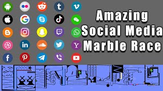 Amazing Social Media Marble Race in Algodoo \ Marble Race King screenshot 5