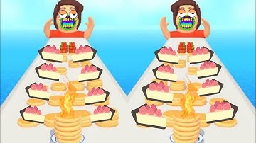 Pancake Run Gameplay All Levels iOS,Android Walkthrough Mobile Game Alltrailer Max Level Part 2