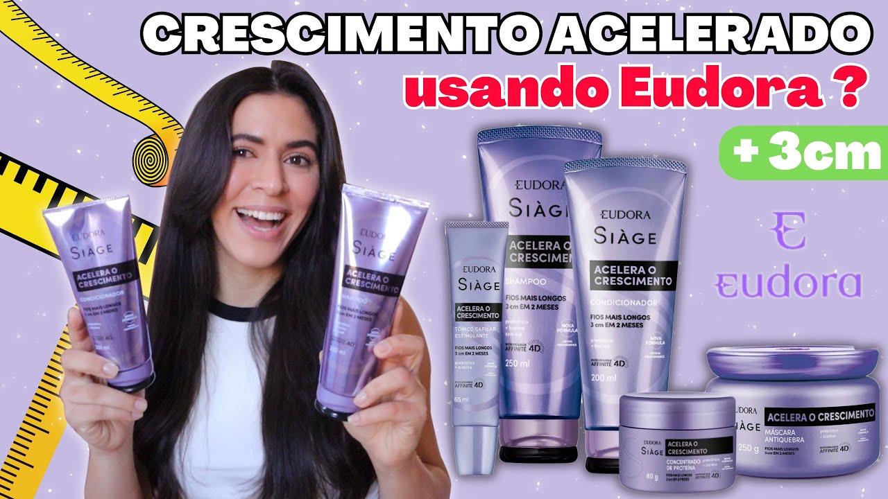 TESTEI EUDORA SIAGE ACELERA O CRESCIMENTO - Shampoo e Condicionador: +3cm em 2 meses? | Larisse Gama