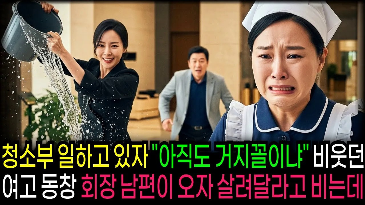 청소부 일하고 있자 아직도 거지꼴이냐 비웃던 동창은 회장 남편이 오자 살려달라고 빌었습니다    [반전사연]  [오디오북]