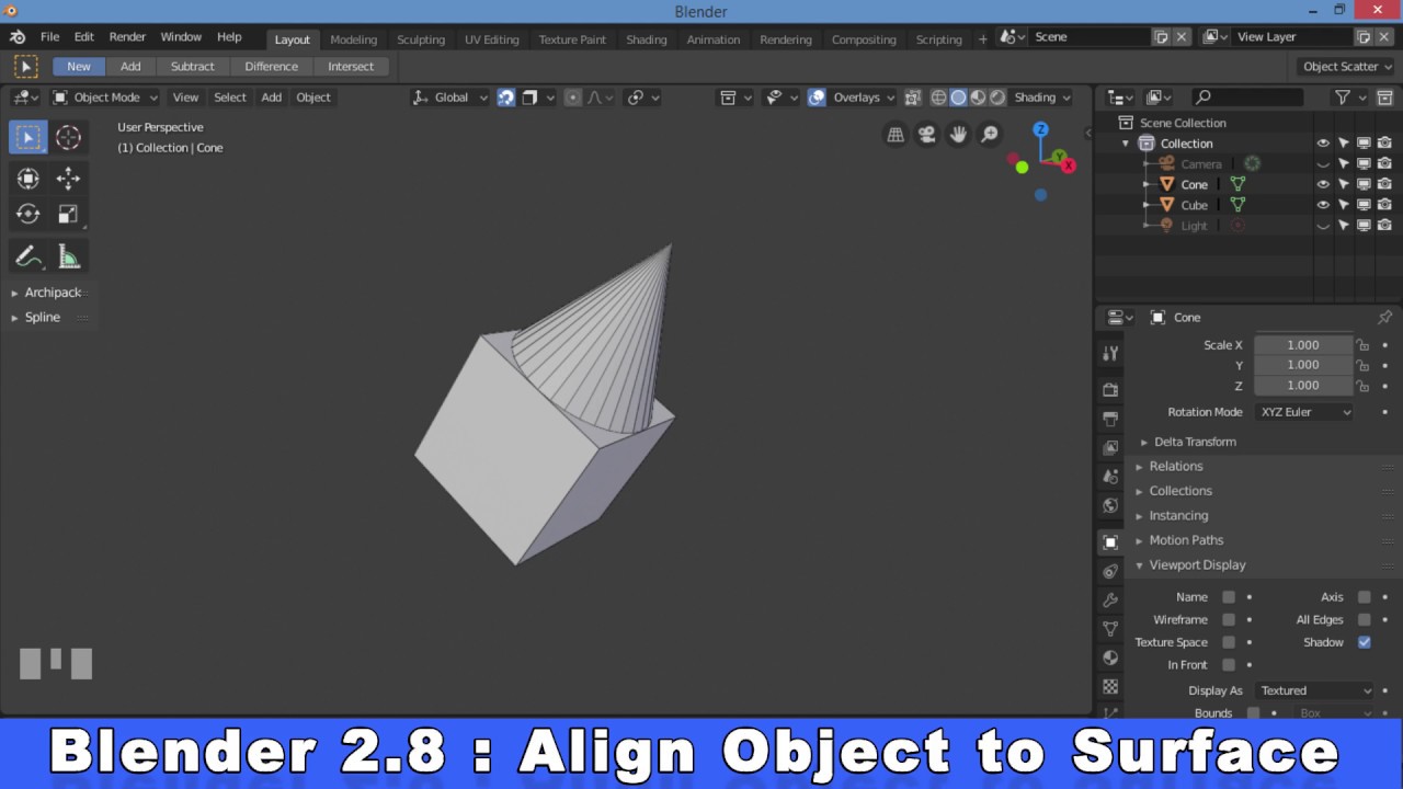 Blender 2 8 Object Align Youtube Blender 2 8 Object Align Youtube