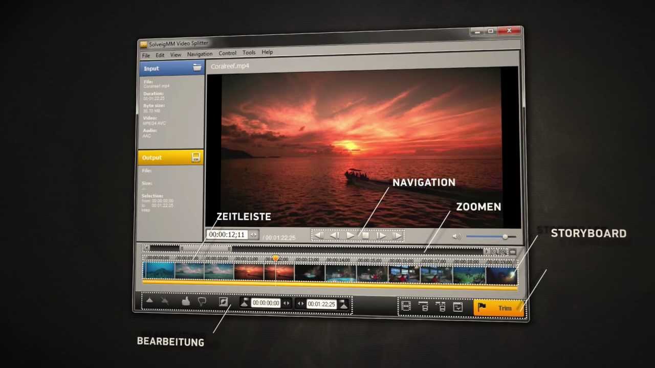 SolveigMM Video Splitter 3 - ein schnelles und verlustfreies AVC-Videobearbeitungsprogramm