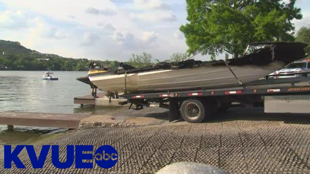 Boat pulled from Lake Austin after fire, two injured KVUE YouTube