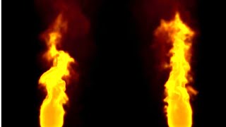 Burning Fire Background Video - Black Background Animation