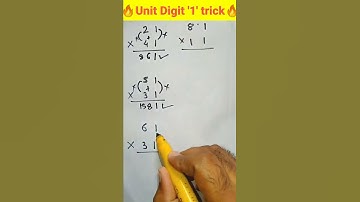 Unit Digit must be 1😱 |  Multiplication trick | math tricks | multiply trick | fast multiply #shorts