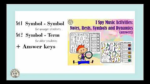 I Spy Music Activities  |  Music Symbols