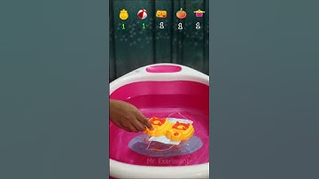 GUESS HOW MANY MASK WILL FLOAT ? #experiment  #satisfying #waterexperiment #asmr #asmrsounds