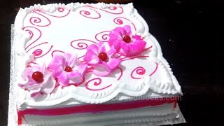 Pineapple Cake Decorating With Pink Flowers | Big Food Zone