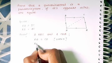 Prove that a quadrilateral is a parallelogram,if its opposite sides are equal |