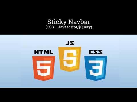 How to make a sticky navigation using HTML, CSS and JavaScript - YouTube