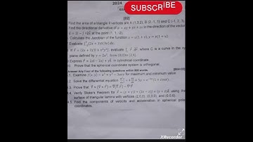 kalahandi university 1st sem physics major 2 question paper @Smart_study_with_subrat_200