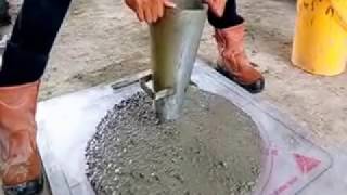 SCC CONCRETE SLUMP FLOW, V-FUNNEL AND L-BOX TEST