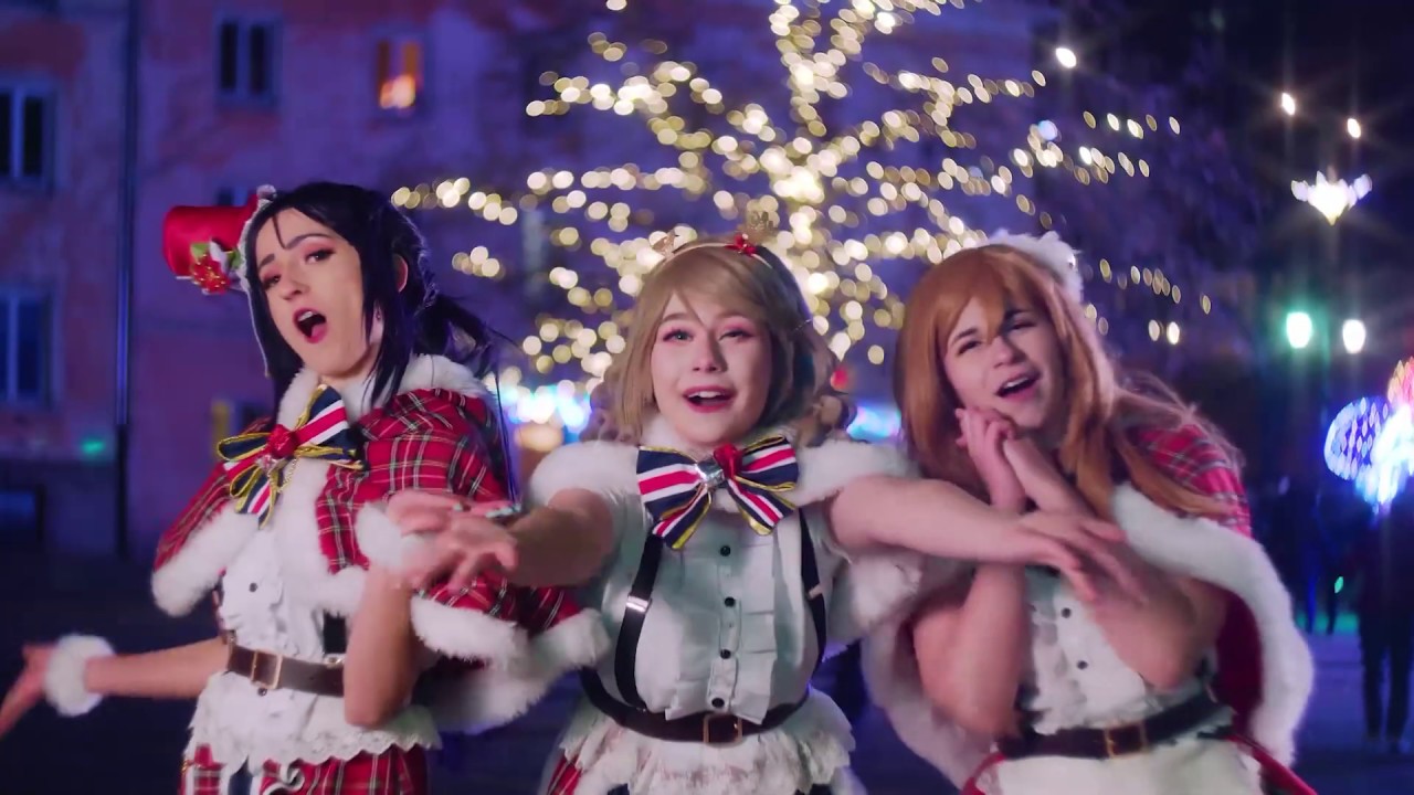 Aqours ジングルベルがとまらない Jingle Bells Ga Tomaranai Cosplay Pv By Milky Way Youtube