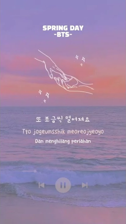 Story wa aesthetic lagu bts 'SPRING DAY' (lirik)  🌼