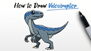كيفية رسم فيلوسيرابتور (ديناصور رابتور من الحديقة الجوراسية والعالم) خطوة بخطوة