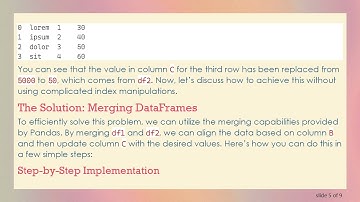 Efficiently Replace DataFrame Values with Another DataFrame Without Index Matching Using Pandas