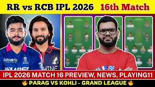 RR vs RCB 2026 Dream11 Prediction| RR vs RCB Today Match Prediction| IPL 2026 Match 16 screenshot 1