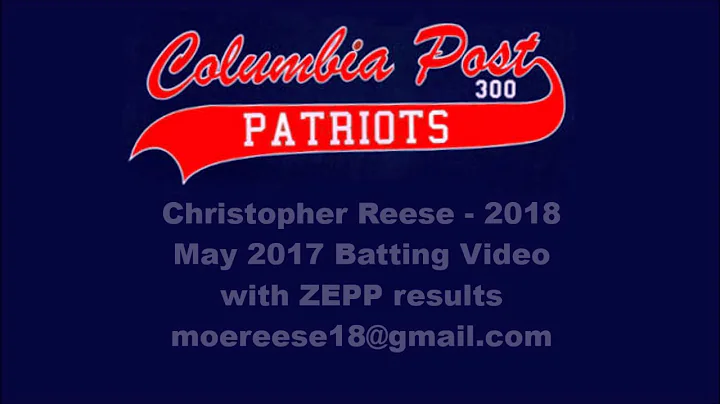 Christopher Reese May 2017 Batting Video with ZEPP