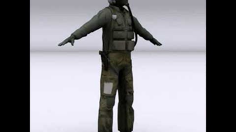 Fighter pilot 3D model from CGTrader.com