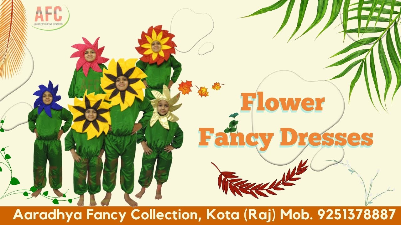 New Flower Fancy Dresses | Sun Flower Fancy Dress | Any Type Of Flower ...
