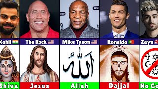 Gods Of Famous Celebrities || Gods Of Famous People #god #jesus #allah