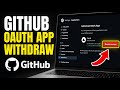 How to withdraw from GitHub OAuth app access - Quick Tutorial