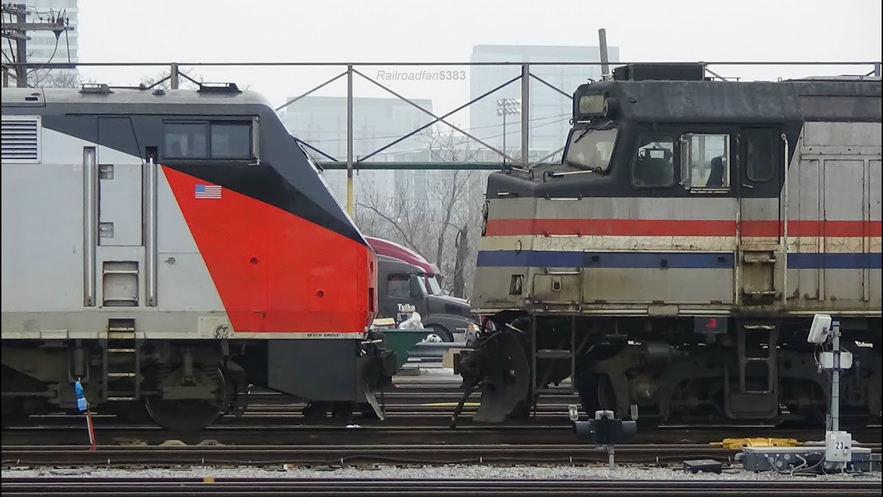Amtrak action around the Chicago yard and Union Station on 3/10/15