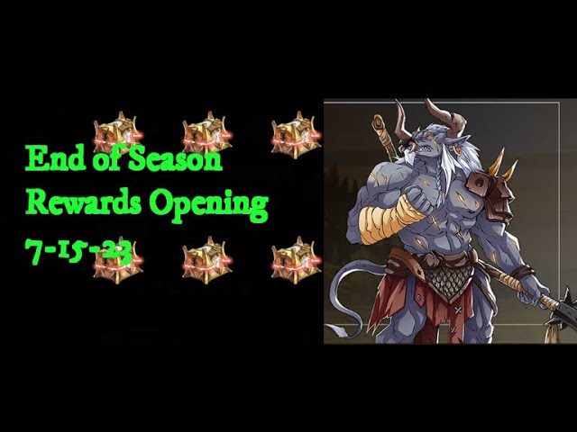 End of Season Chest opening - Last season of non-spellbound reward cards.