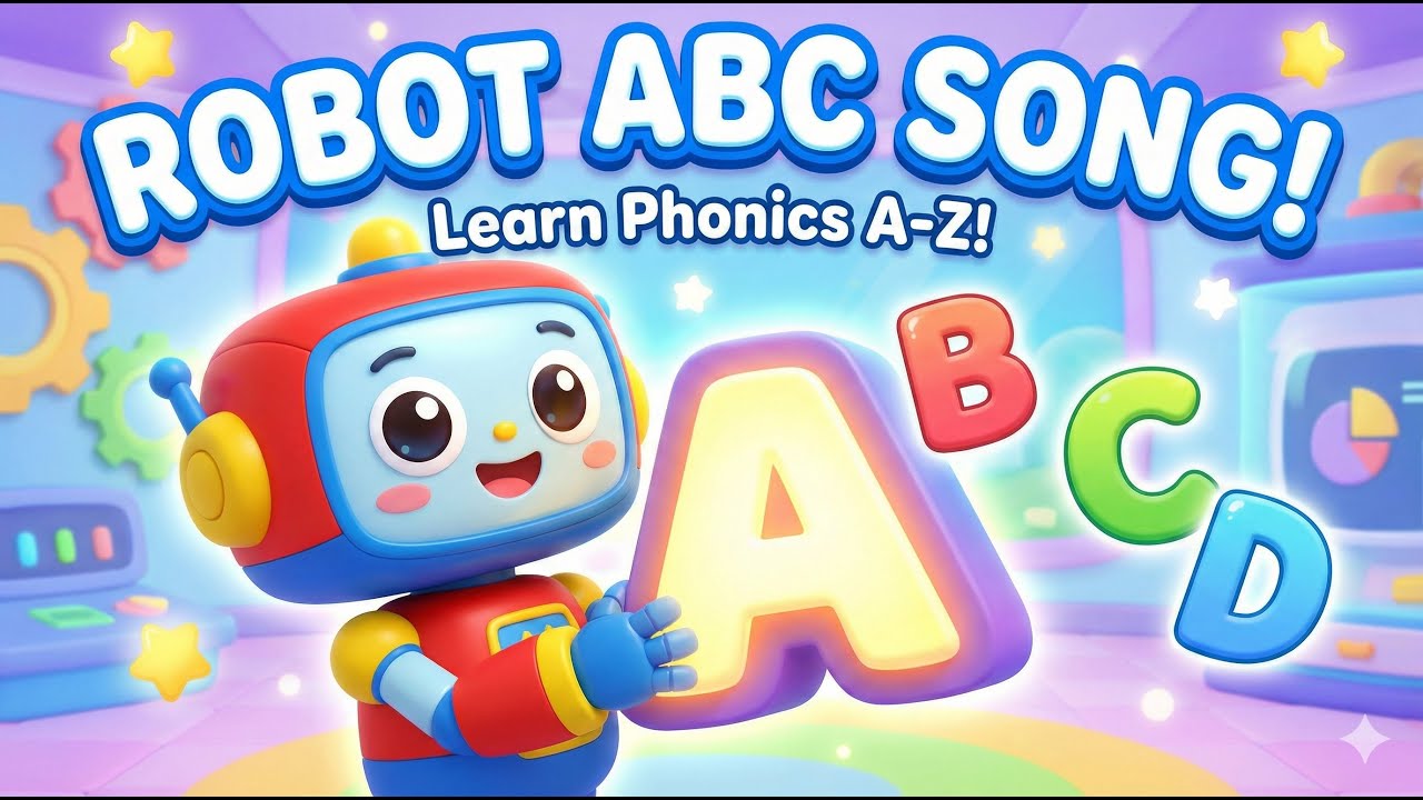 Robot ABC Song | Learn Phonics Letters A–Z | Alphabet Song | Fun Kids Preschool Learning