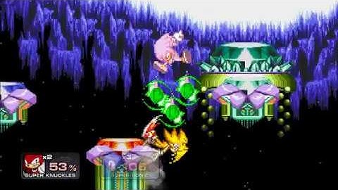 Hyper Knuckles vs Super Sonic SSF2 MOD