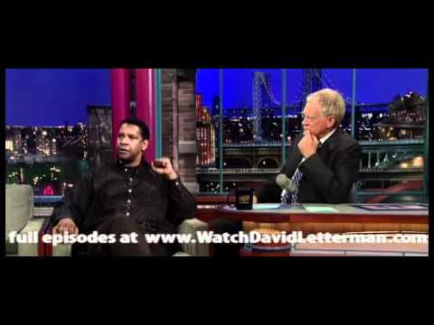 Denzel Washington in Late Show with David Letterma...