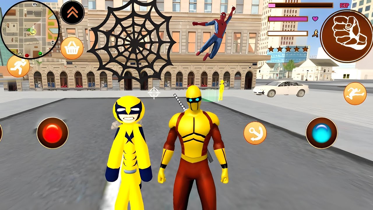 Wolvrine Spider Stickman Superhero Mafia Gangstar City #11 - Android Gameplay