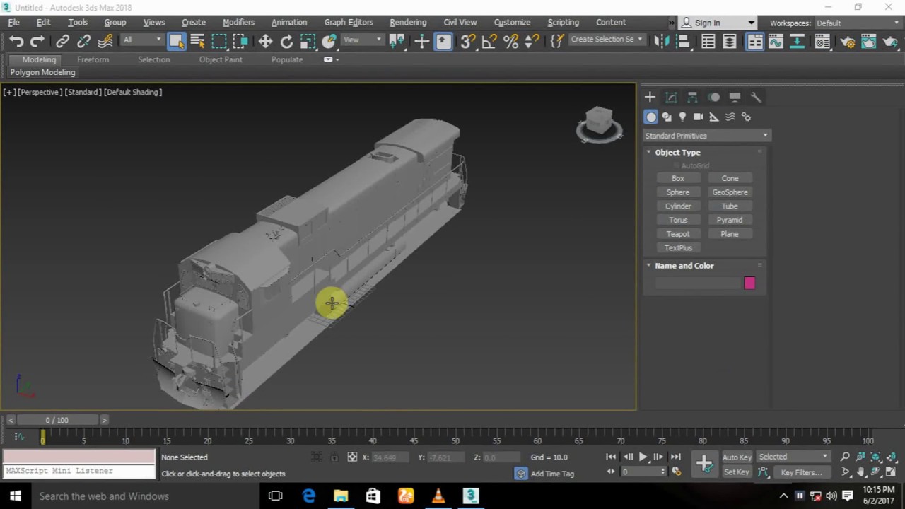 3d max train model